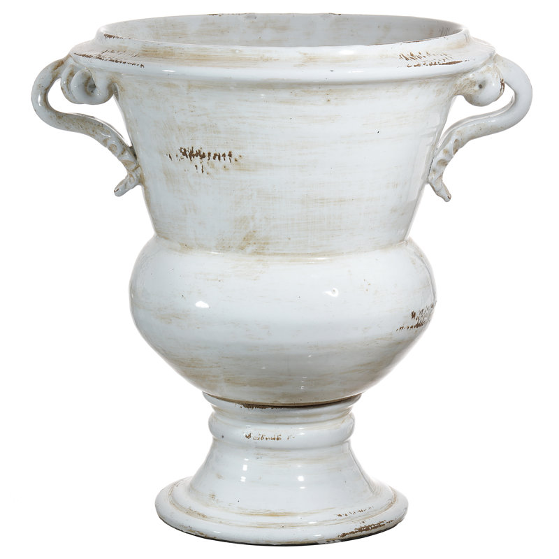 Rutherford Terracotta Jar, White