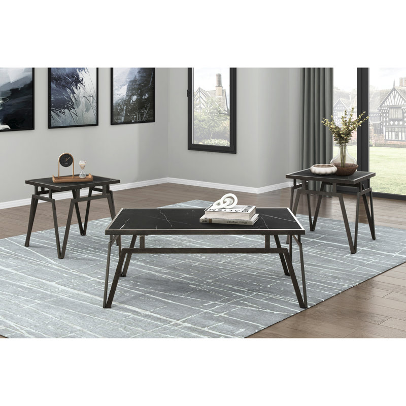 Ensemble de tables d'appoint 3 pièces Modern Modern