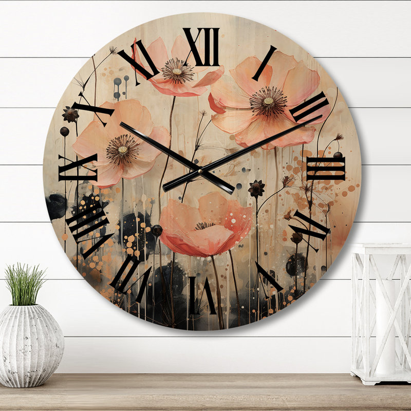 Horloge murale en bois massif Rabun, Petit
