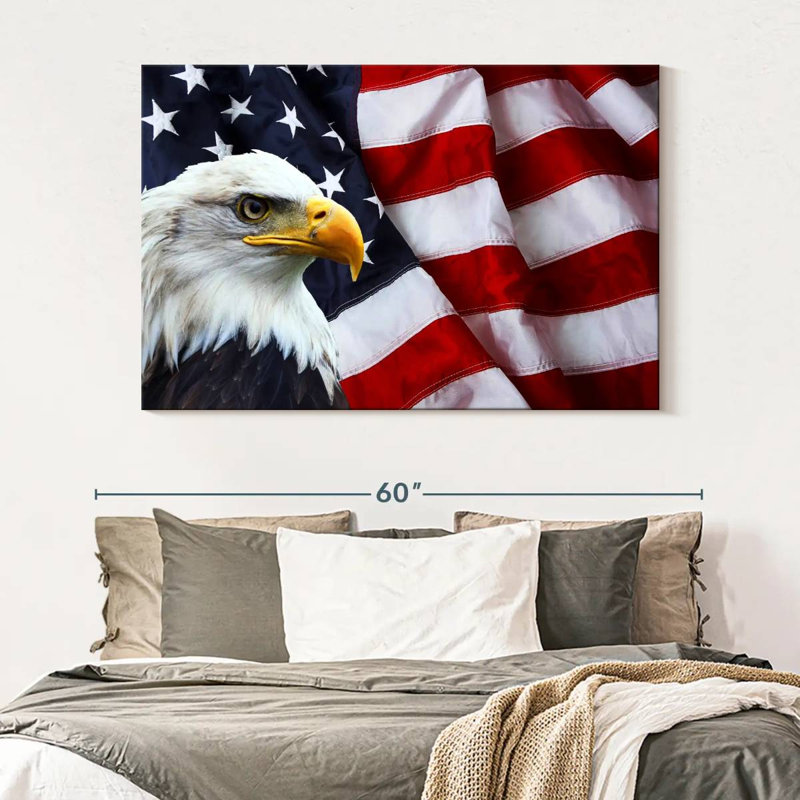 American National Bald Eagle, 34" H x 51" W