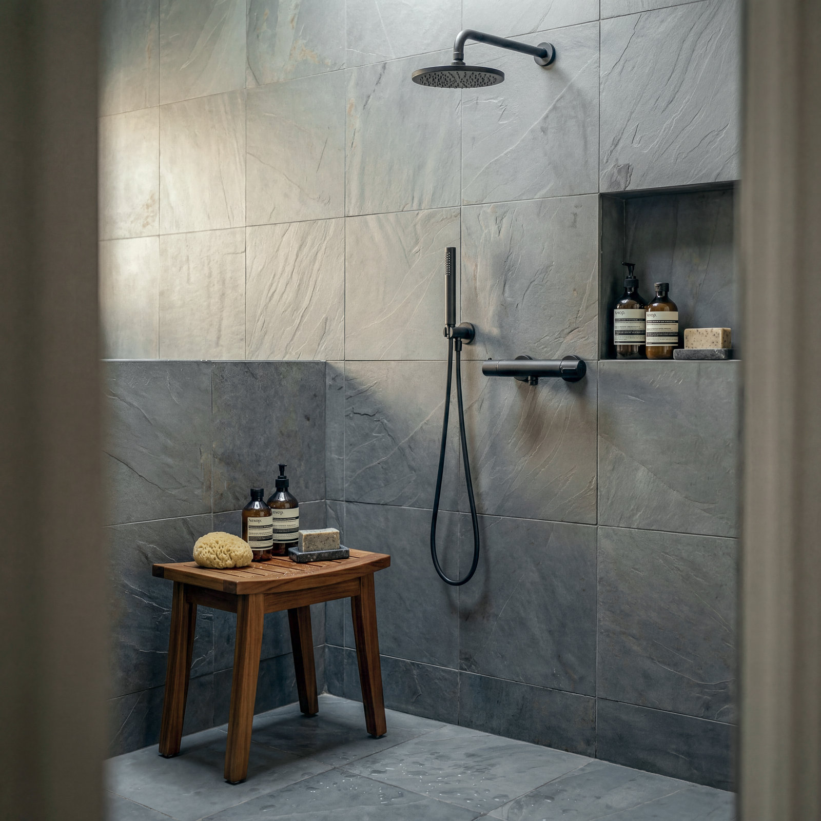 Camden 16" x 16" Gauged Slate Tile, Mist