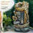 Cascading Tree Trunk Fountain with LED Lights