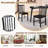 Rustic Dining Chairs Set of 4 with Slat Tilt Backrest, Wide Seat, Rubber Wood Legs Black-657615221-657615223