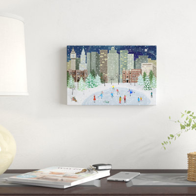 Christmas in the City Collection A 1 Piece Wrapped Canvas Painting