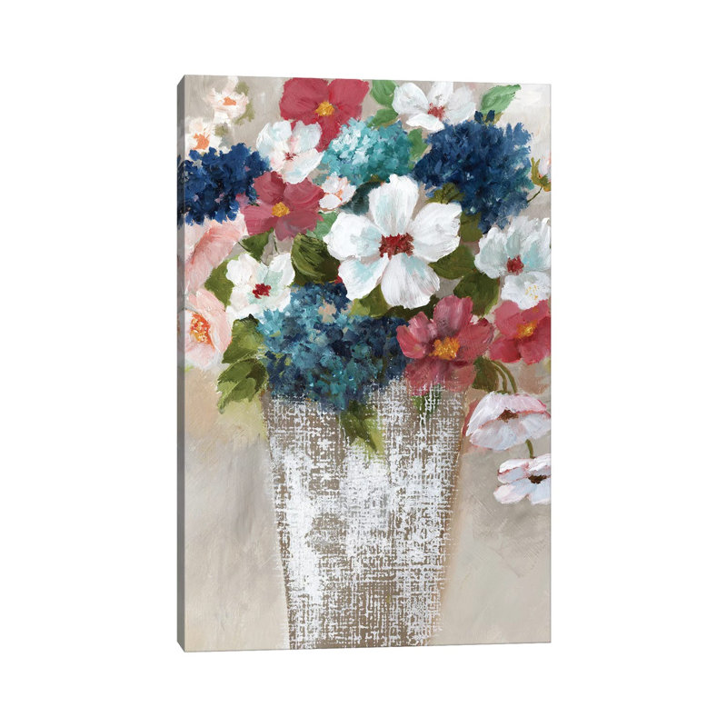Linen Bouquet I by Nan - Wrapped Canvas Gallery-Wrapped Canvas Giclée, 20.32 cm H x 30.48 cm W