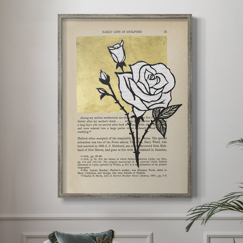 Floral Diary III, reproduction encadrée - bois massif, H 15 po x l 12 po