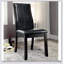 Ensemble de 2 chaises d'appoint de salle à manger transitionnelles avec dossier incurvé unique et siège rembourré en similicuir espresso, finition cerisier brun