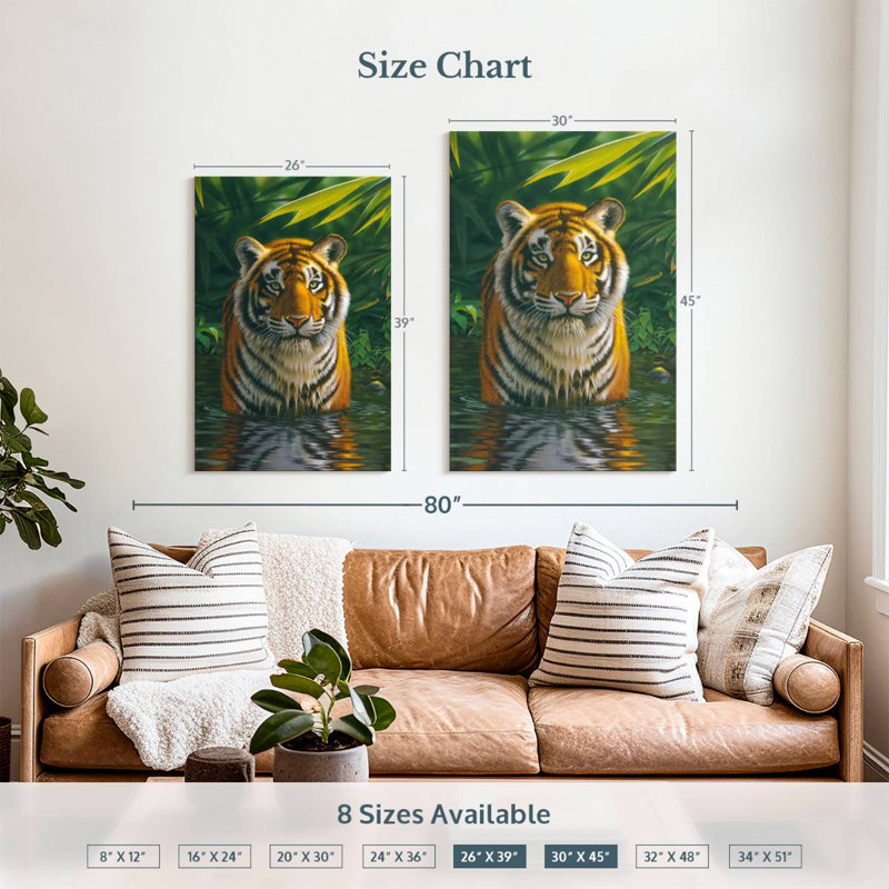 Brampt Tiger Pool, 39" H x 26" W