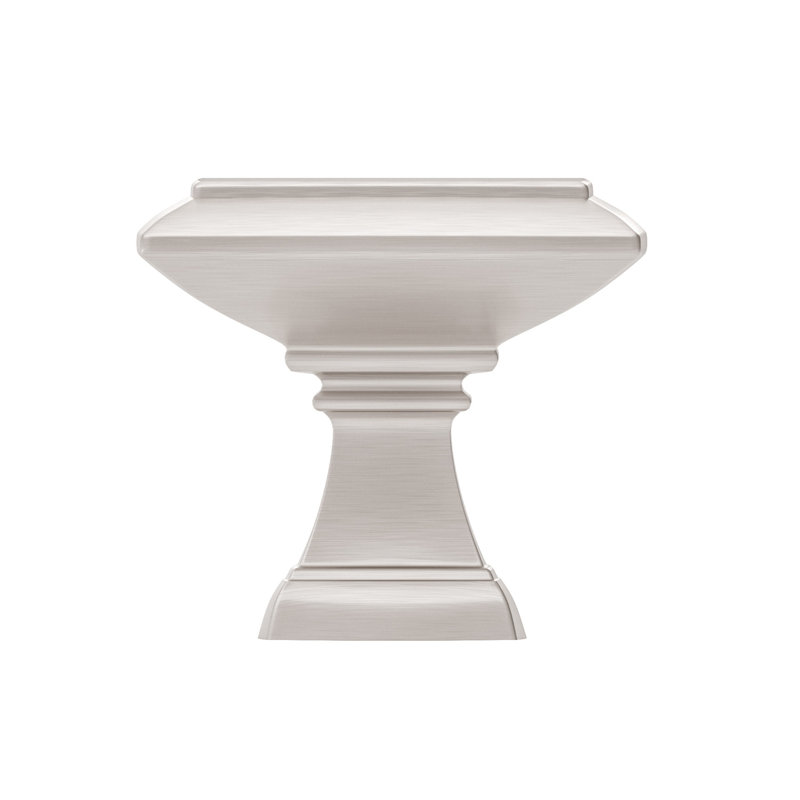 Inspiration Square Knob, 1.3" W x 1.3" D x 1.17" D, Brushed Nickel