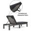 Chaise longue d'extérieur en rotin PE avec coussin imperméable, chaise longue en fer toutes saisons