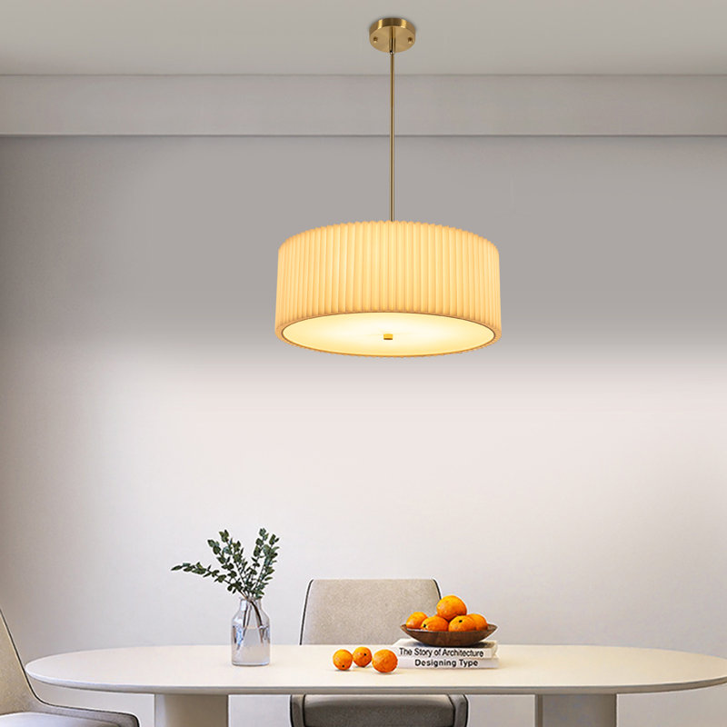 Luminaire suspendu tambour 4 lumières Latrinia