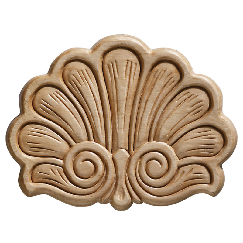 Unfinished Birch Shell Wood Onlay Ornament