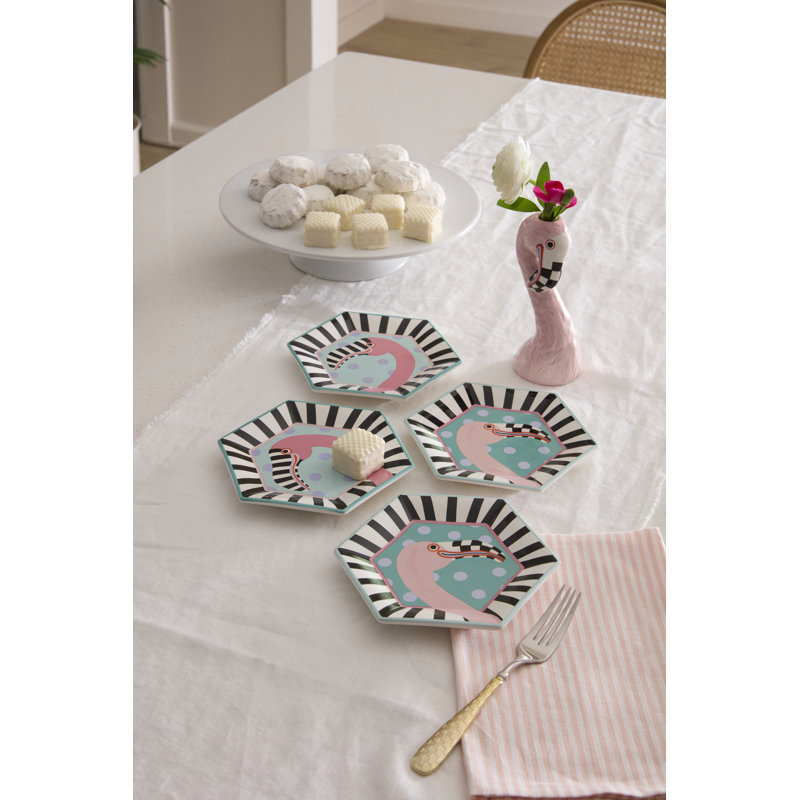Patience Brewster Flamingo Dessert Plates