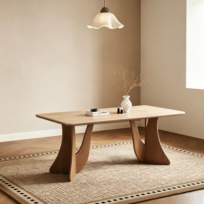 Table rétro en noyer fritté