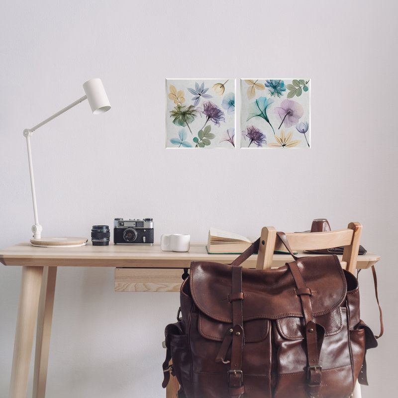 Ensemble de 2 plaques murales X-Ray Floral Collage par Albert Koetsier