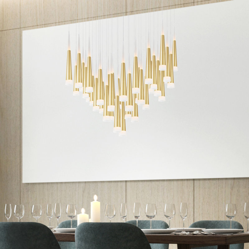 Finola 36 - Light Gold Cluster Pendant