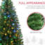 Arbre de Noël artificiel 6 pi, 584 branches, 212 DEL, ouverture automatique, ignifuge, installation simple, arbre jubilatoire avec branches, lumières, installation facile, bonne humeur