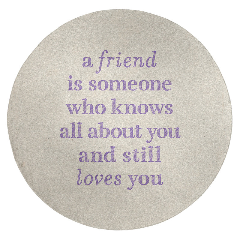 Quotes Chenille Indoor Rug, Round 5'