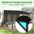 10'W X 8'D  Manual Slope Patio Awning In Black