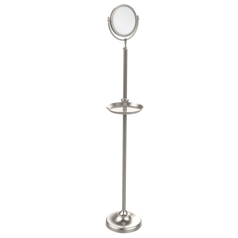 Miroir de plancher, Nickel satiné, 5X