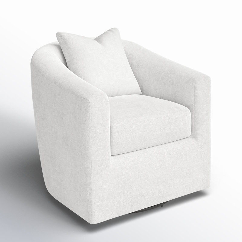 Tufted Corner Wedge Grey Linen Like Fabric 1pc Cushion Nail heads Wedge Sofa Wooden Legs