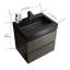 Ensemble de meuble-lavabo brun avec lavabo en résine 30 po et 2 portes