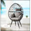 Chaise longue en osier et tissu Aeven