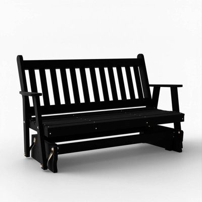 Fauteuil coulissant Brainard Keystone Amish 4 pieds en bois Franklin - Banc en bois massif Amish fabriqué aux États-Unis