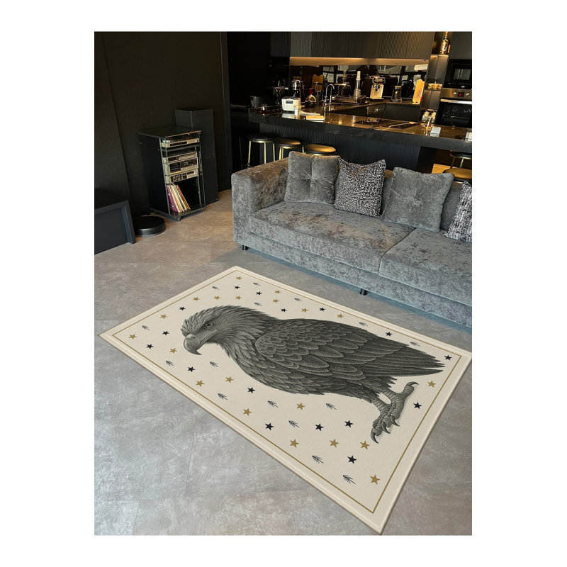Tapis gris tissé Mosso, 2'6" x 4'11"