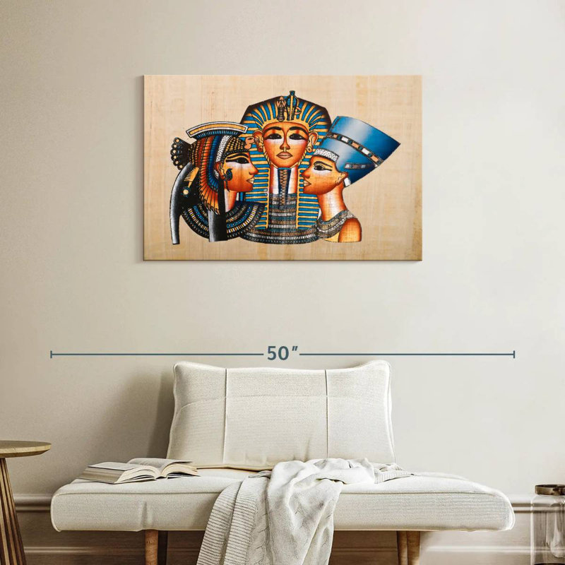 Leisha King Tut et Néfertiti, H 24 po x l 36 po