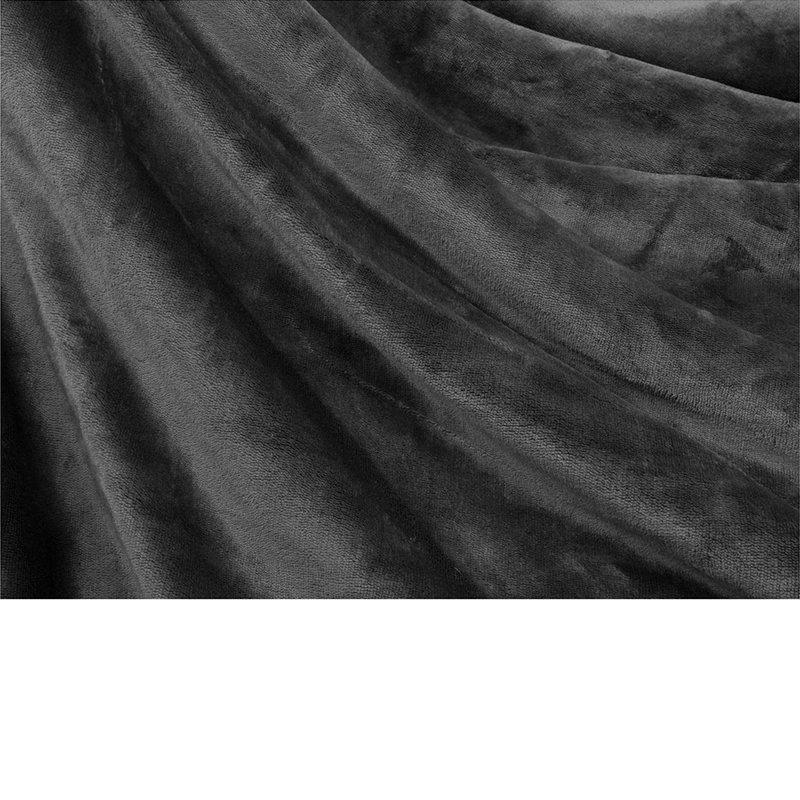 Charcoal Reversible Sherpa Fleece Throw Blanket 50" x 60"