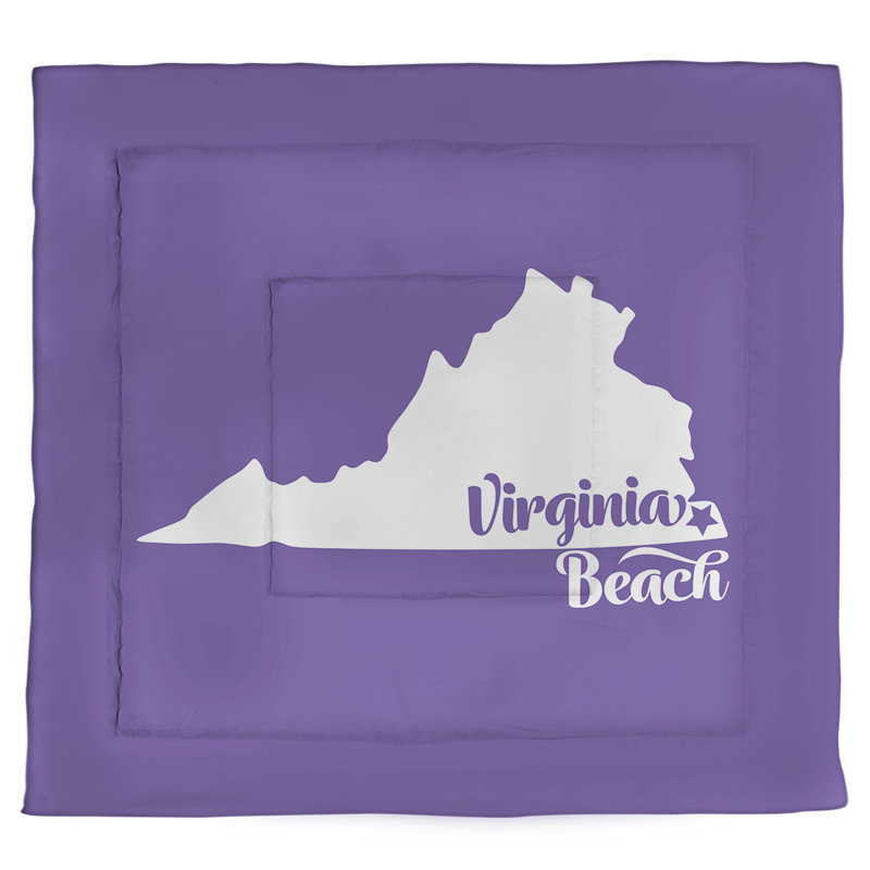 Virginia Polyester Comforter, Queen Comforter, Purple