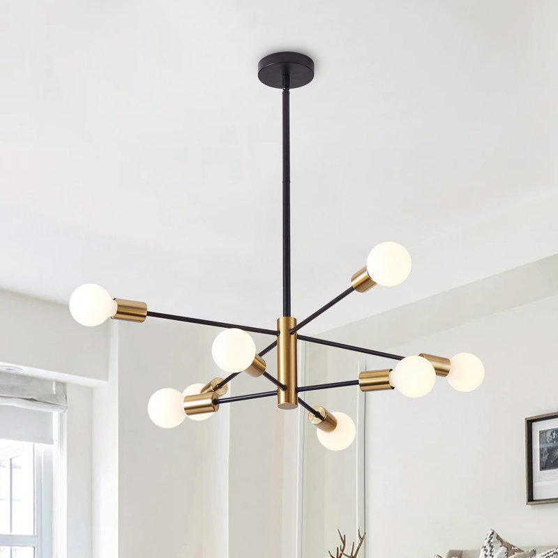 Luminaire suspendu à DEL 8 lumières avec détails Eanore