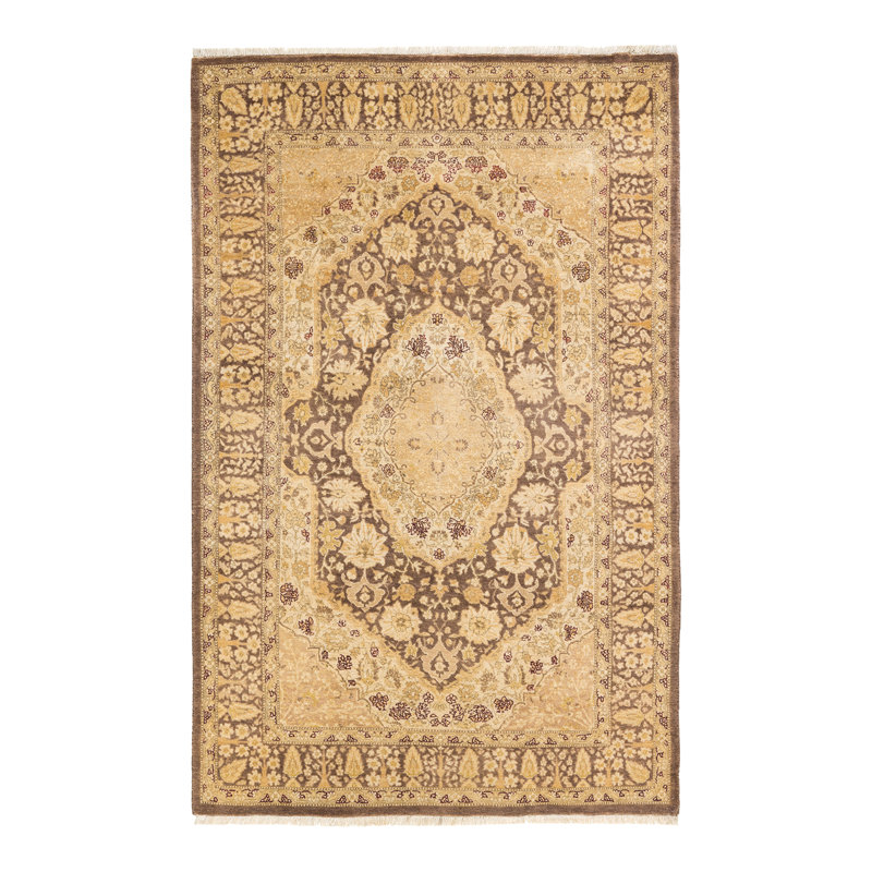 Valerya One-of-a-Kind 3' 10" X 6' 1" 2000s Wool Area Rug in Brown