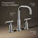Purist® Widespread Faucet with Drain Assembly Low Lever Handles and Low Gooseneck Spout