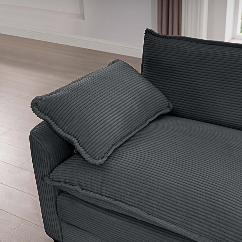 Canapé 2 places avec 4 coussins Modern Living, Gris