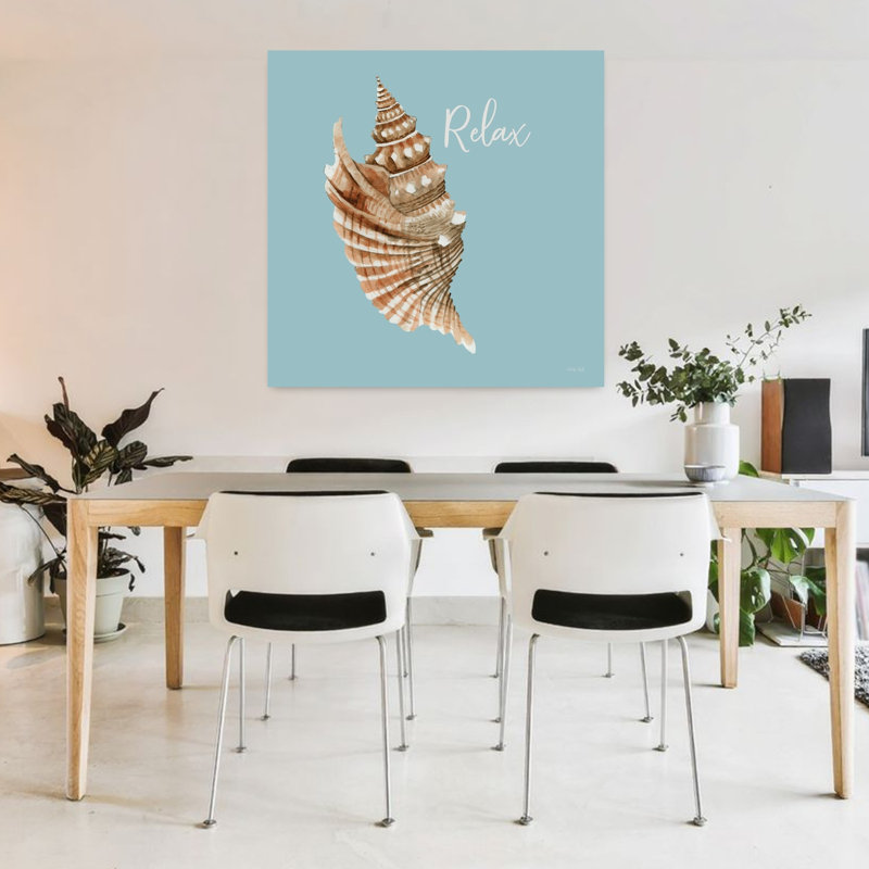 «Relax», coquillage abstrait, paysage côtier, art, H 36 po x l 36 po