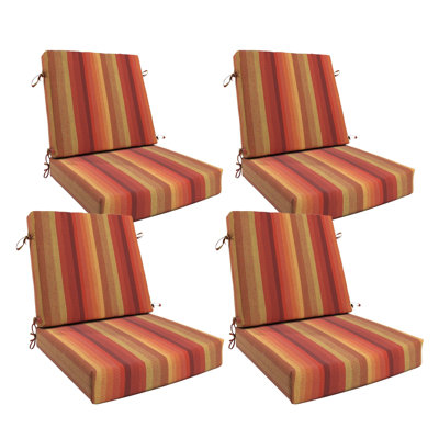 Ensemble de coussins de chaise d'extérieur 4 pièces Sunbrella