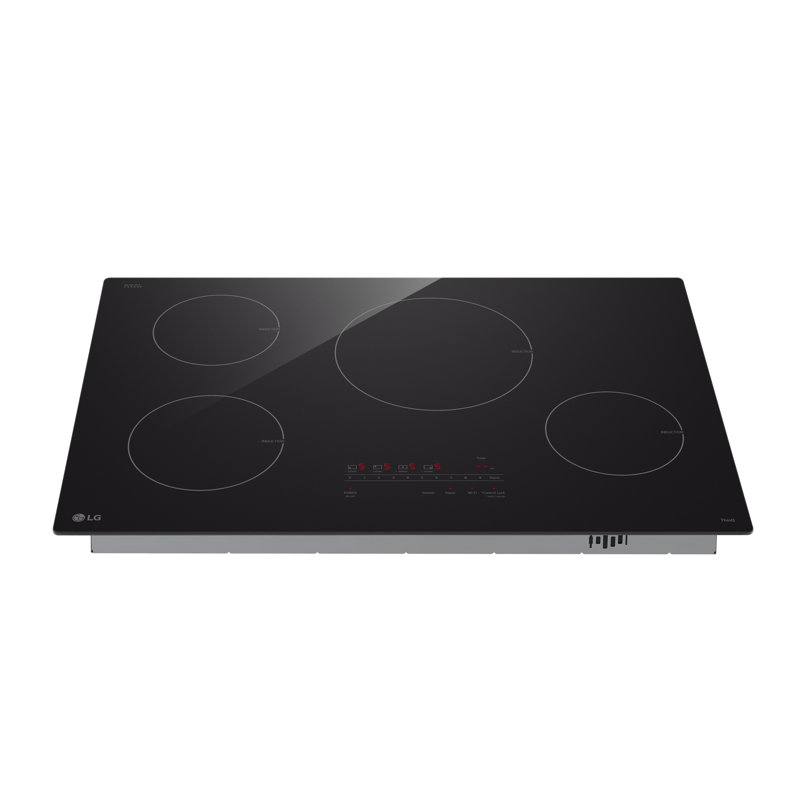 LG 30" Black Ceramic 4-Burner Induction Cooktop with Touch Control