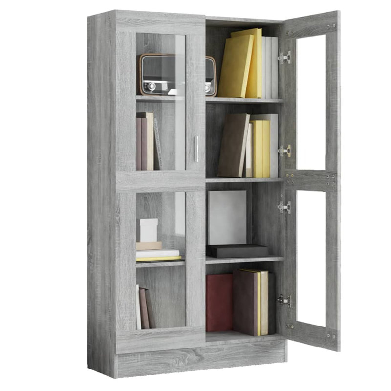 Avrill 150cm H x 82cm W Bookcase, Grey Sonoma