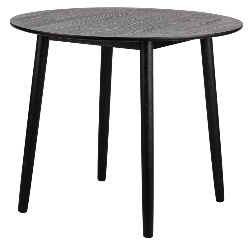 Dowden 4-Person Wood Dining Table, Black