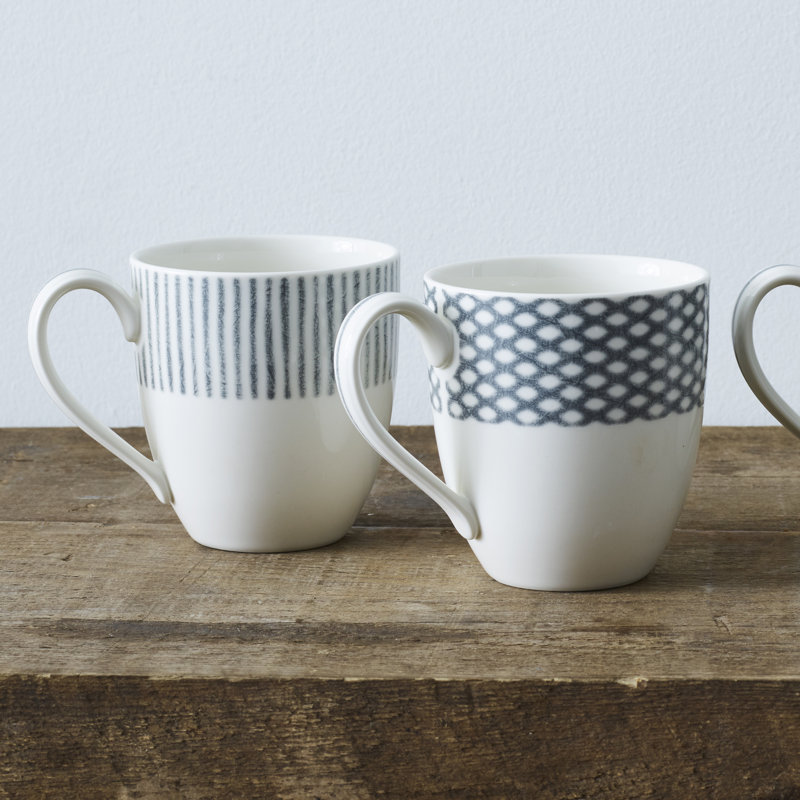 Noritake Hammock Assorted Mugs, 15 oz., Gray