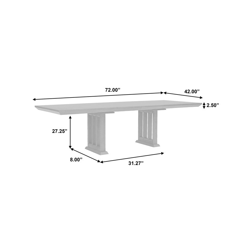 Quincy Double Pedestal Extendable Brown Wood Dining Table