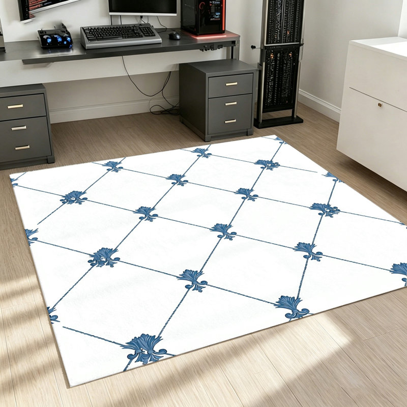 Elegant Moroccan Style Area Rug, Soft Plush Stain Resistant Non-Slip Machine Washable Shag, Indoor Floor Mat for Living Room, Bedroom, Entryway, Home Office and Dining Spaces