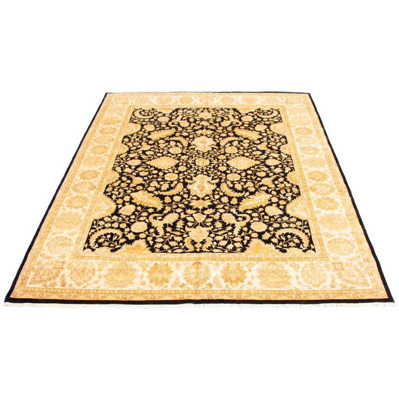 Tapis noir Finest Agra Jaipur 12 pi 0 po x 15 pi 4 po