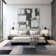 Damarus Geometric Blue/Ivory/Gray Area Rug