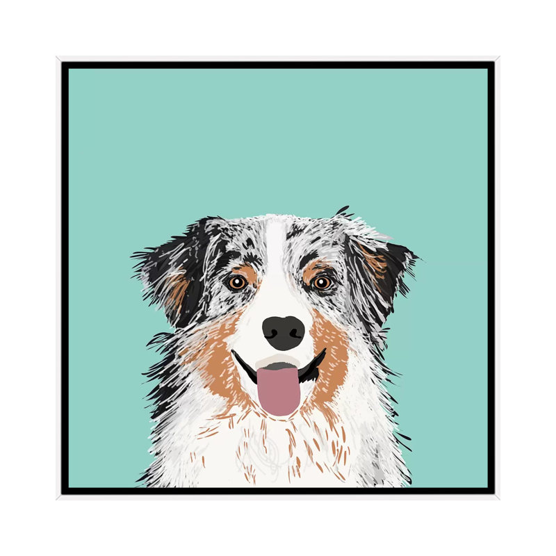 "australian berger ii" , impression sur toile tendue, H 12 po x l 12 po x P 1,5 po, Toile avec cadre blanc, Pas de tapis