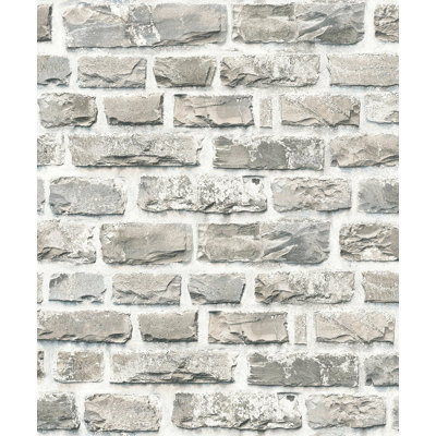 Bricks and More Collection Stone Brick Wallpaper Roll