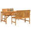 2 - Person Wood Patio Dining Set with Rectangular Table