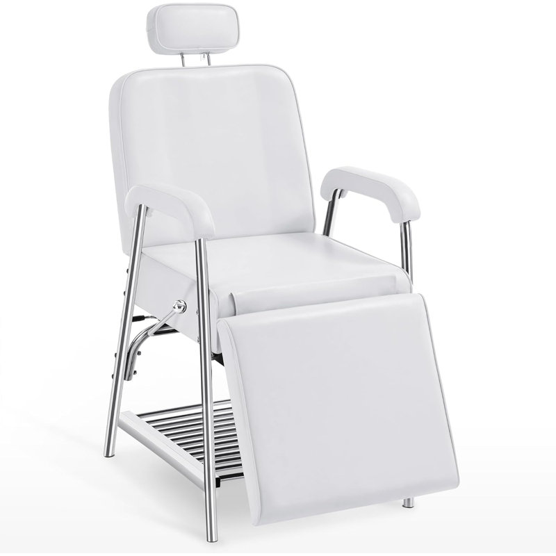 Fauteuil inclinable avec accoudoirs Inbox, Similicuir blanc